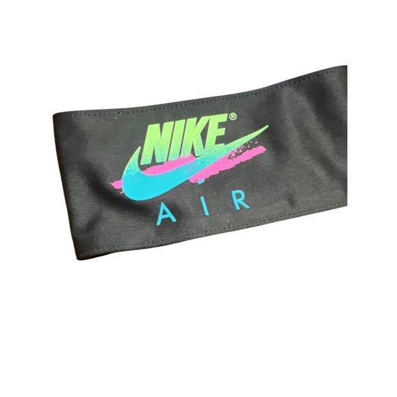 Nike Air Dri-Fit Adjustable Sweat Wicking Dry Head Tie In Black New With Tags - Picture 2 of 4